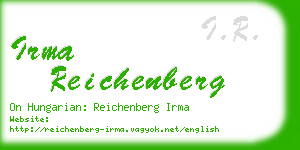 irma reichenberg business card